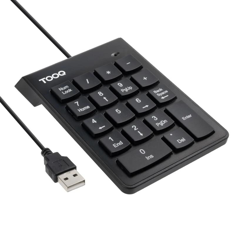 Tooq Teclado USB Numérico 19 teclas Negro
