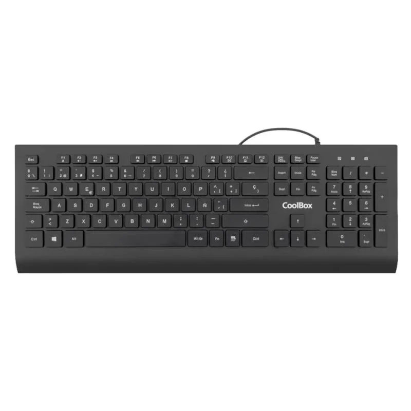 COOLBOX Teclado Flatpro usb 1.8M silencioso