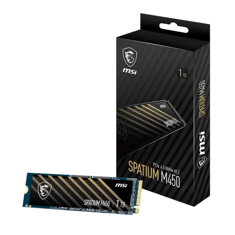 MSI SSD Spatium M450 1Tb PCIe 4.0 NVMe 3400 Mb-s