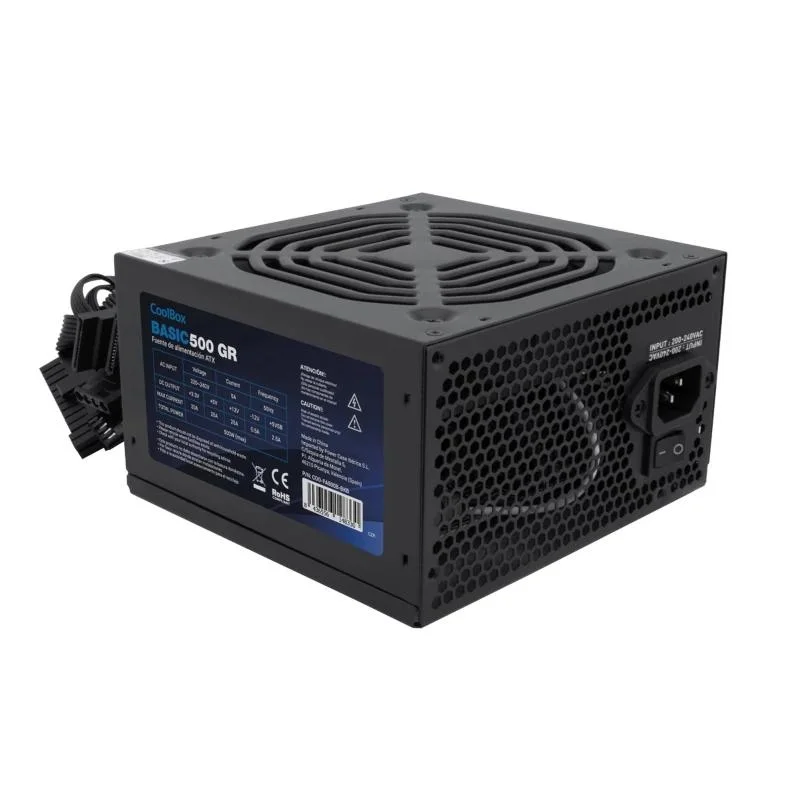 CoolBox Fuente.Alim 20+4 pin ATX BASIC 500W