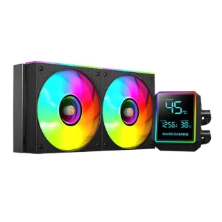 MARS GAMING Refrig. Líquida MLLCDPRO240 AIO Negro