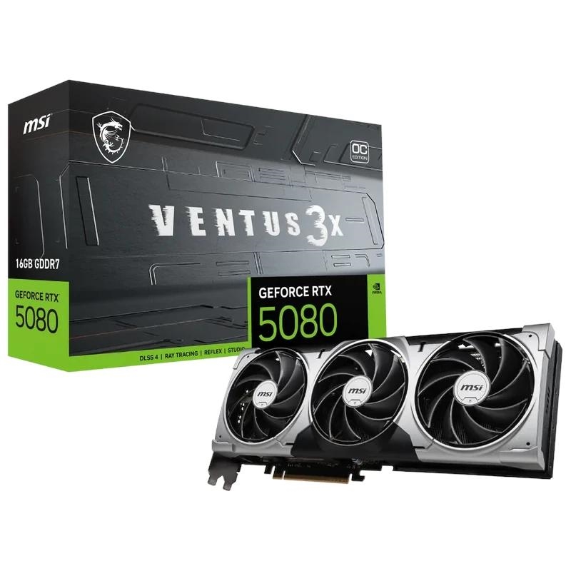 MSI VGA NVIDIA RTX 5080 16G VENTUS 3X OC BLACK