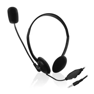 EWENT Auriculares diadema con micro mini jack