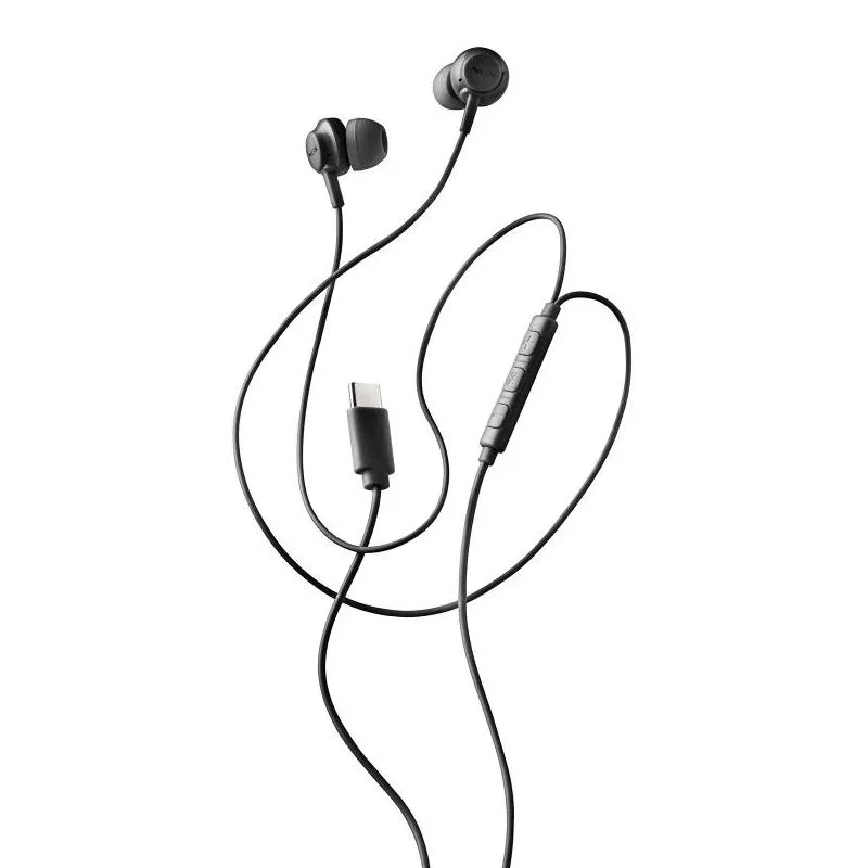 NGS Auricular Negro Estéreo USB-C Con Cable