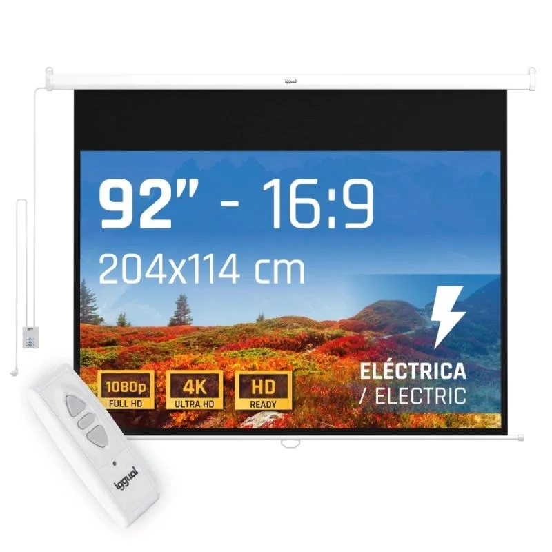 iggual Pantalla eléctrica 16:9 92" 203x114 cm