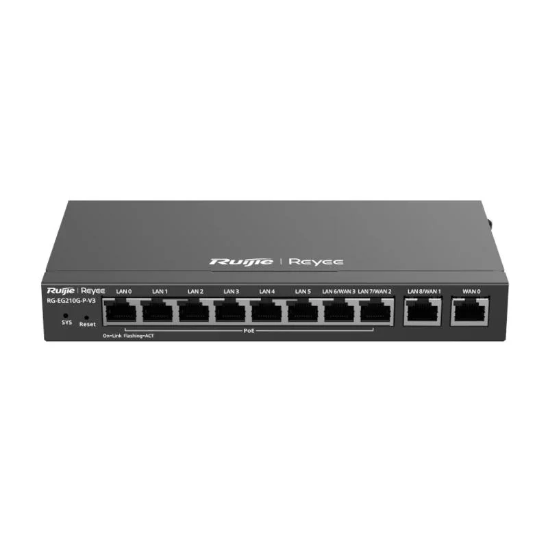 Reyee 10-Port Gigabit Cloud-Managed Gateway, 8 x P