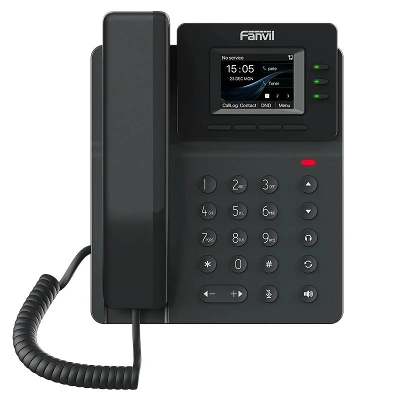 Fanvil V60G 4 líneas SIP 2.4"pantalla color PoE 2x