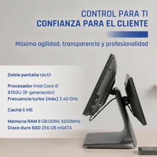 iggual TPV dual 15,6" 11,6" i5 8350U 8+256GB W11P