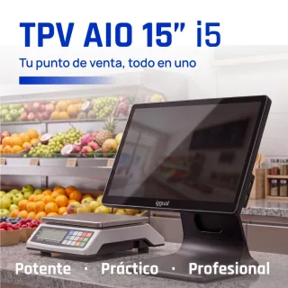 iggual TPV AIO 15,6" 16:9 i5 8350U 4+128GB no SO