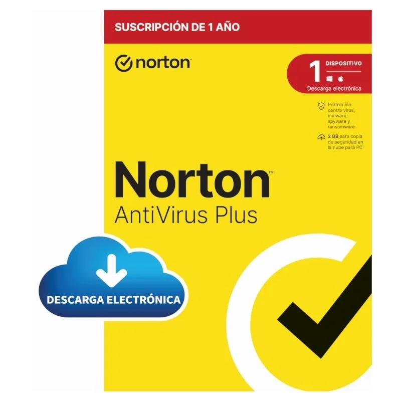 NORTON ANTIVIRUS PLUS 2GB ES 1L/1A ESD