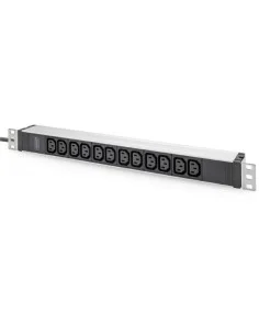 REGLETA 12 TOMAS ARMARIO RACK 19\" 1U CABLE 2M PN: DN-95426 EAN: 4016032483472