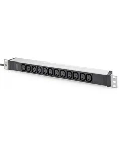 REGLETA 12 TOMAS ARMARIO RACK 19\" 1U CABLE 2M PN: DN-95426 EAN: 4016032483472