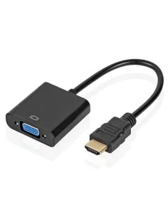 CONVERSOR HDMI A VGA + AUDIO CABLE 0.20m NEGRO PN: HDMI A VGA + AUD EAN: 1000000002452