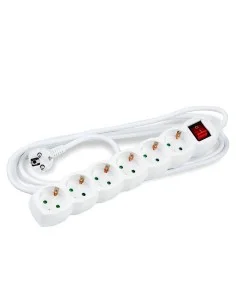 REGLETA 6 TOMAS TECKNIK BLANCA 1.5M 16A PN: MT6W1,5MS1,5-W EAN: 5999565654344