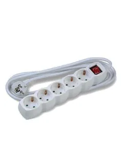 REGLETA 5 TOMAS TECHNIK BLANCA 3M CON PROTECCION INTERUPTOR PN: MT5W3MS1,5-W EAN: 5999565654290