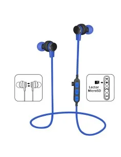 AURI + MIC BT + LECTOR TARJET A PLATINET IN EAR AZUL PN: PM1061BL EAN: 5907595444682