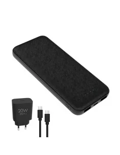 POWERBANK 10000 MAH PLATINET + CARGADOR 20W + CABLE USB C PN: PMPB10SETB EAN: 5907595459938