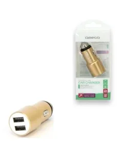 CARGADOR 5V COCHE 2 X USB OME GA METAL DORADO PN: OUCC2MG EAN: 5907595442503