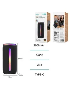 ALTAVOZ BT UNICO BS2802 10W RGB LED NEGRO PN: ABCAKM EAN: 8435719620829