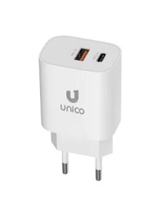 CARGADOR 25W ENCHUFE 1 X USB , 1 X USB TYPE C BLANCO PN: HC1700 EAN: 8435719617003