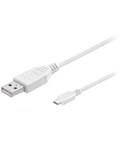 CABLE USB 2.0 1 M A MICRO USB OMEGA BLANCO PN: USB A MICRO 1M W EAN: 1000000004232
