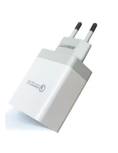 CARGADOR 5V ENCHUFE EIGHTT 2X USB BLANCO PN: EQC2V2 EAN: 8425402168653