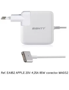 ALIMENTADOR PORT. 85W EIGHTT ESPECIFICO APPLE PN: EA852 EAN: 8425402171042
