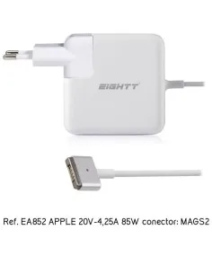 ALIMENTADOR PORT. 85W EIGHTT ESPECIFICO APPLE PN: EA852 EAN: 8425402171042