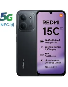 SMARTPHONE 6.9\" XIAOMI REDMI 15C 4GB 256GB NFC 5G NEGRO PN: REDMI 15C 5G 4-2 EAN: 6932554458614