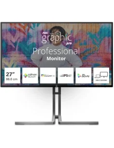 MONITOR 27\" AOC U27U3CV LED IPS ULTRAHD 4K DELTA E HDR400 PN: U27U3CV EAN: 1000000001634