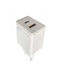 CARGADOR 5V ENCHUFE HOME 3A 1 X USB 3.0, 1 X TYPE-C BLANCO PN: EQC3 EAN: 8425402168660