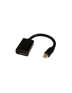 ADAPTADOR MINIDISPLAY A DISPLAY PORT HEMBRA 15CM NEGRO PN: MINI DP A DP H EAN: 1000000002580