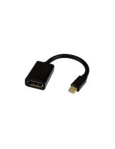 ADAPTADOR MINIDISPLAY A DISPLAY PORT HEMBRA 15CM NEGRO PN: MINI DP A DP H EAN: 1000000002580