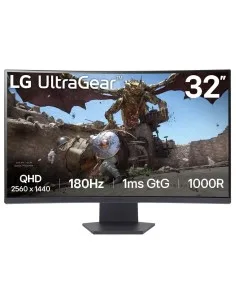 MONITOR 32\" LG 32GS60OC QHD ULTRAGEAR 180HZ CURVO NEGRO PN: 32GS60QC-B EAN: 8806096090657