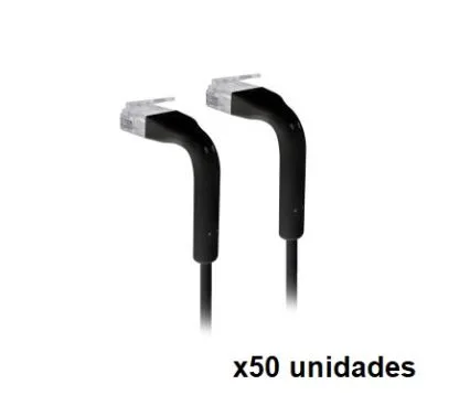 Ubiquiti U-CABLE-PATCH-RJ45-BK-50 (UC-PATCH-RJ45-BK) Pack de 50 uds de cable de conexión ethernet CAT.6 con ambo