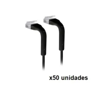 Ubiquiti U-CABLE-PATCH-RJ45-BK-50 (UC-PATCH-RJ45-BK) Pack de 50 uds de cable de conexión ethernet CAT.6 con ambo