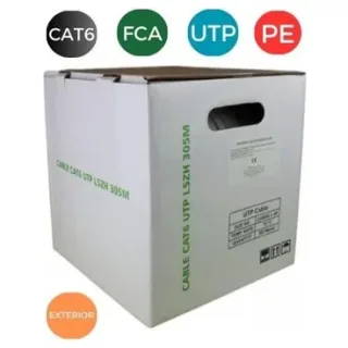 eRize - Cables de Red ERZNC-U6CUPE-305 Cable de Red UTP CAT6 para exterior Negro (305M. EN CAJA.)