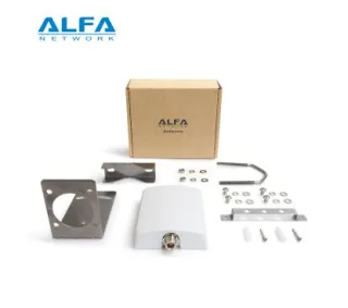 Alfa Network APA-L2410A-P - Antena WiFi de panel de 2.4 GHz 10dBi direccional, con kit de montaje L-mount (instalación en