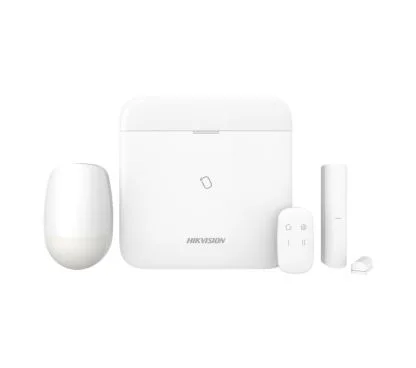 Hikvision DS-PWA64-Kit-WE Kit de alarma AXPRO con panel de control, detector volumétrico, sensor de puerta/ventana y mando a