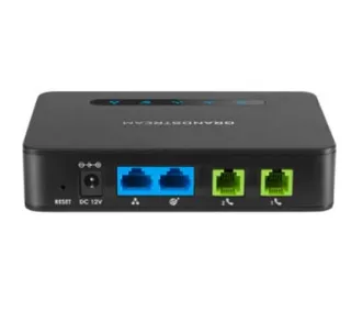 Grandstream HT812 V2 Adaptador de teléfono analógico (ATA) 2 x FXS, 2 x RJ45 10/100/1000 con detección automática. Router NAT gigabit integrado. Soporta dos perfiles SIP y conferencia de voz