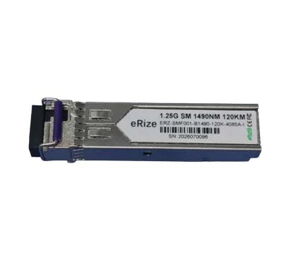 eRize ERZ-SMF001-B1490-120K-4085A-I - Módulo SFP Industrial BiDi, 1.25G, Monomodo (SM), Conector LC, 120KM, RX 1550 nm TX