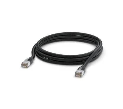 Ubiquiti UACC-Cable-Patch-Outdoor-3M-BK Cable de conexión de cobre trenzado de 24 AWG resistente para exteriores con conector