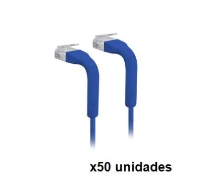 Ubiquiti U-CABLE-PATCH-RJ45-BL-50 (UC-PATCH-RJ45-BL-50) Pack de 50 uds de cable de conexión ethernet CAT.6 co