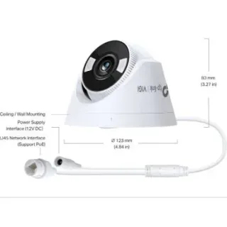 TP-Link VIGI C440(2.8mm) - Producto reacondicionado 4MP Full-Color Turret Network Camera SPEC:H.265+/H.265/H.264+/H.264, 1/3"