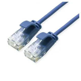 eRize - Cables de Red ERZ-EPRJ45UT6ACULZ-100-BU-S Latiguillos CAT6A UTP SLIM Azul 1 metro LSZH