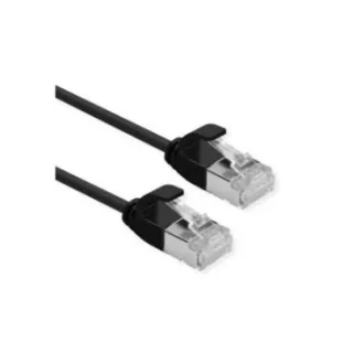 eRize - Cables de Red ERZ-EPRJ45SF6ACULZ-15M-BK Latiguillos CAT 6A S/FTP Negro 15 metros LSZH