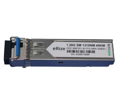eRize ERZ-SMF001-B1310-040K-4085A-I - Módulo SFP Industrial BiDi, 1.25G, Monomodo (SM), Conector LC, 40KM, RX 1550 nm TX 1310
