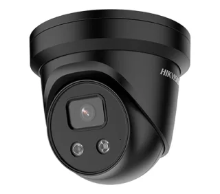 Hikvision DS-2CD2346G2-IU(2.8mm)(C)(BLACK) - Cámara IP Formato Domo, Resistente a Intemperie, 4MP 25/30fps (2688×1520px)