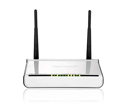 Tenda W300D Módem Router ADSL2+ WiFi 11n 2T2R , 4x 10/100Mbps LAN, 2x Antenas Fijas 5dBi, Annex A/M, TR069, PPPoE, PPP