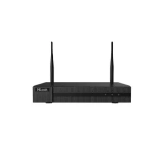 HILOOK NVR-104MH-D/W - Grabador IP WiFi de Sobremesa, 4 Canales hasta 4MP, Capacidad para 1 HDD de 6TB (no incl.), Compresión